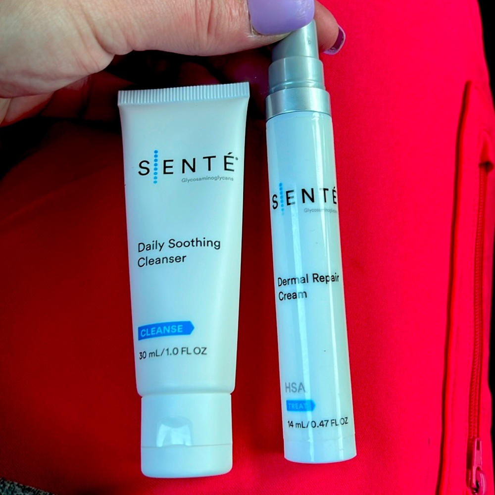 Senate sample products dermal repair cream and daily soothing cleanser